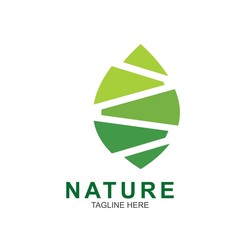 Leaf design logo Template