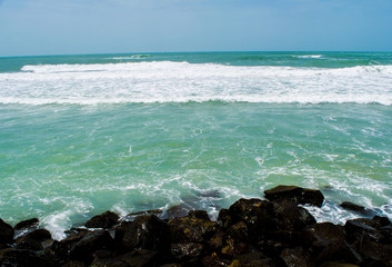 Sea beach of dwarkadhish temple of somenath Gujarat India
