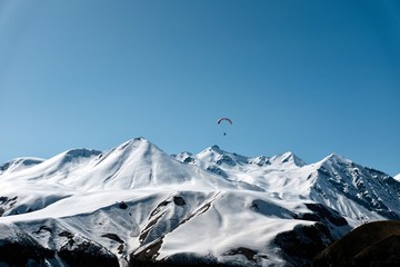 snow covered mountains