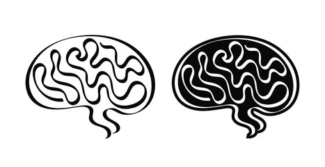 brain icon on white background