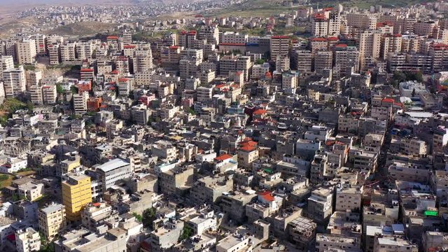 Palestinian Crowded Refugee Camp Shuafat, Jerusalem, Israel