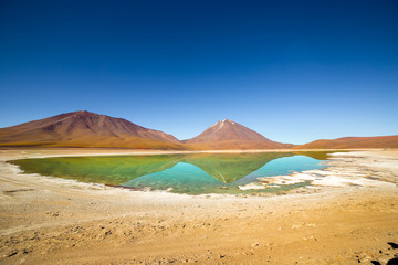 Green Lagoon, Laguna Verde, in Bolivia