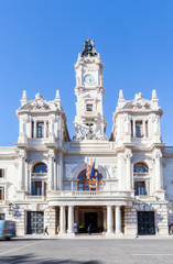 Fototapeta na wymiar Valencia,Spain, 3,6,2018: Valencia city hall building