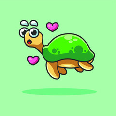 Cute cartoon animal creature in the sea celebrating for world ocean day