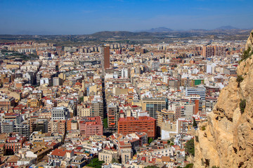 Fototapeta premium Alicante, Spain; 05/13/2018: aerial view of the city of Alicante