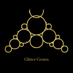 Glitter Crown  Vector