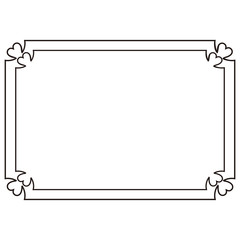 Frame border line page vector vintage simple horizontal black