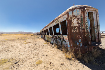 Train Cemetery (Cementerio de Trenes) in Uyuni, Bolivia