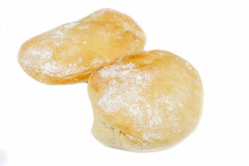 pain faluche sur un fond blanc