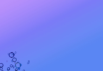 Abstract Dark Blue Bubbles At Bottom Corner On Modern Blue Gradient Background