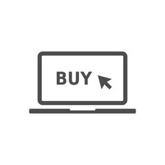 buy online laptop vector icon