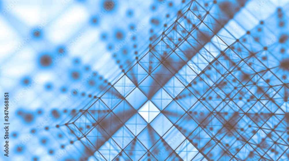 Poster technology modern connection particle, technology background, digitally generated image. 3d illustra
