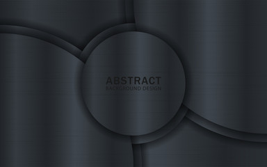 Abstract metal texture dark background with overlap layers design.