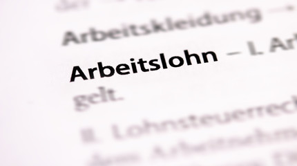 Arbeitslohn, Gehalt