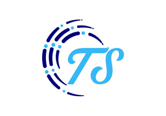 Initial Monogram Letter T S Logo Design Vector Template. Graphic Alphabet Symbol for Corporate Business Identity
