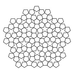 black and white pentagon pentagon pattern