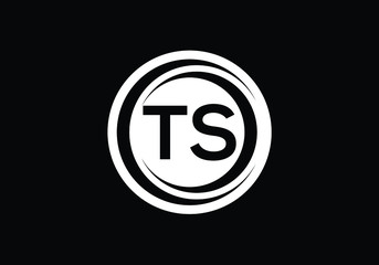 Initial Monogram Letter T S Logo Design Vector Template. Graphic Alphabet Symbol for Corporate Business Identity