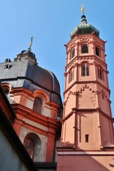 Fototapeta na wymiar Würzburg, Neumünster, Turm und Kuppel