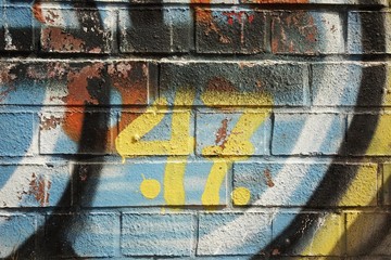 Close-up Of Graffiti On Wall