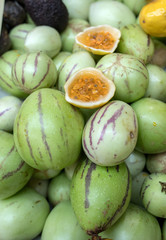 Passion fruits for sale in the market