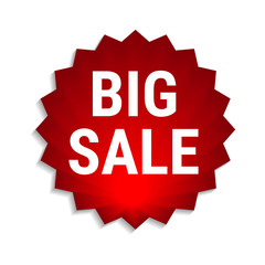 Vector price tags ribbon sale banners isolated big sale. red sale button