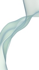 Abstract wave. Scarf. Bright ribbon on white background. Abstract smoke. Raster air background. Vertical image orientation. 3D illustration