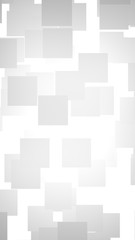 White abstract background. Misty backdrop with grey squares. 3D illustration