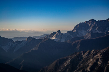 Fototapeta na wymiar Italy, Alpi Apuani, Apuan Alps, Tuscany, Massa-Carrara, mountains, rocks