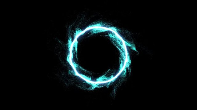 emerging portal. ring of cold and magic fire