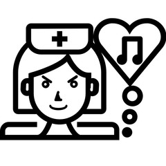Lovely ,nurse, shaped ,heart ,device