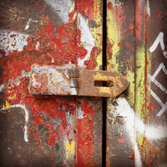 rusty metal door