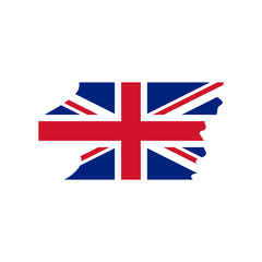 The national flag of the United Kingdom. UK flag.