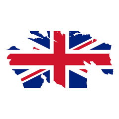 The national flag of the United Kingdom. UK flag.