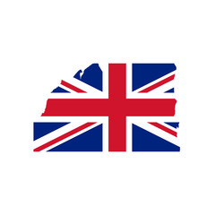 The national flag of the United Kingdom. UK flag.