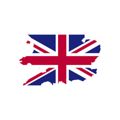 The national flag of the United Kingdom. UK flag.