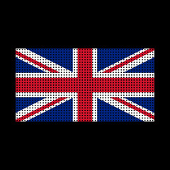 The national flag of the United Kingdom. UK flag.