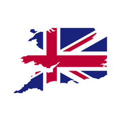 The national flag of the United Kingdom. UK flag.