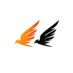 phoenix, bird illustrations for icons or logos