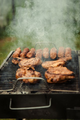grilled meat on the grill