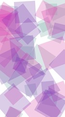 Multicolored translucent hexagons on white background. Vertical image orientation. 3D illustration