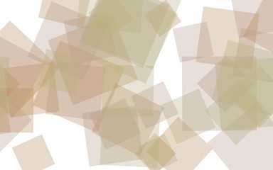Multicolored translucent squares on white background. 3D illustration