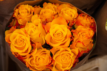 Flowers at the flower market, Bouquet ideal for Mother's Day, Woman's Day, Valentine's Day