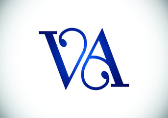 Initial Monogram Letter V A Logo Design Vector Template. Graphic Alphabet Symbol for Corporate Business Identity