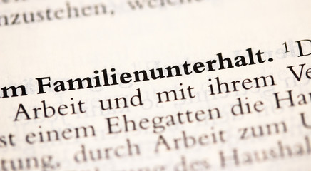 Familienunterhalt Definition