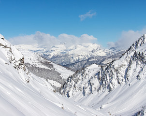 Fototapeta na wymiar swiss skiing resort