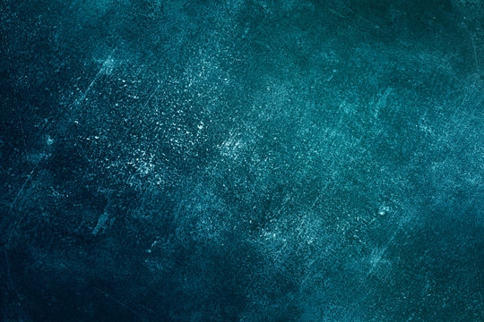 Abstract Grunge Decorative  Blue Dark Stucco Wall Background.