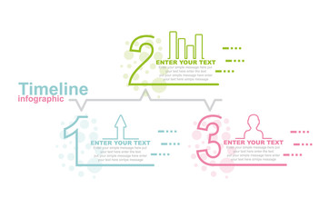 Business infographic template with numbers 3 options or steps colorful 