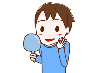 肌がツルツルで嬉しい少年