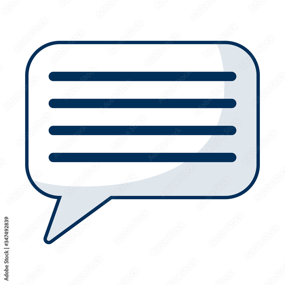 Poster speech bubble message isolated icon