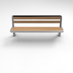 3d image of a Lily bench aluminum 1